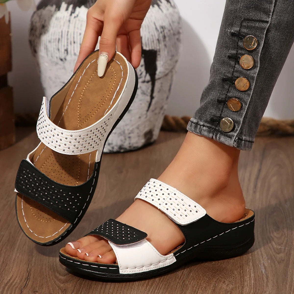 🔥Last Chance Deal – 70% OFF🔥 | Lightweight wedge sandals with soft cushioning and arch support for women