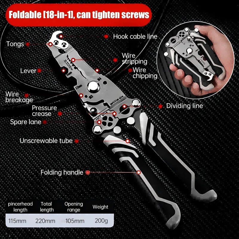 ⚡️2025 Year-End Promotion⚡️New Upgrade 18-in-1 Multifunctional Folding Pliers