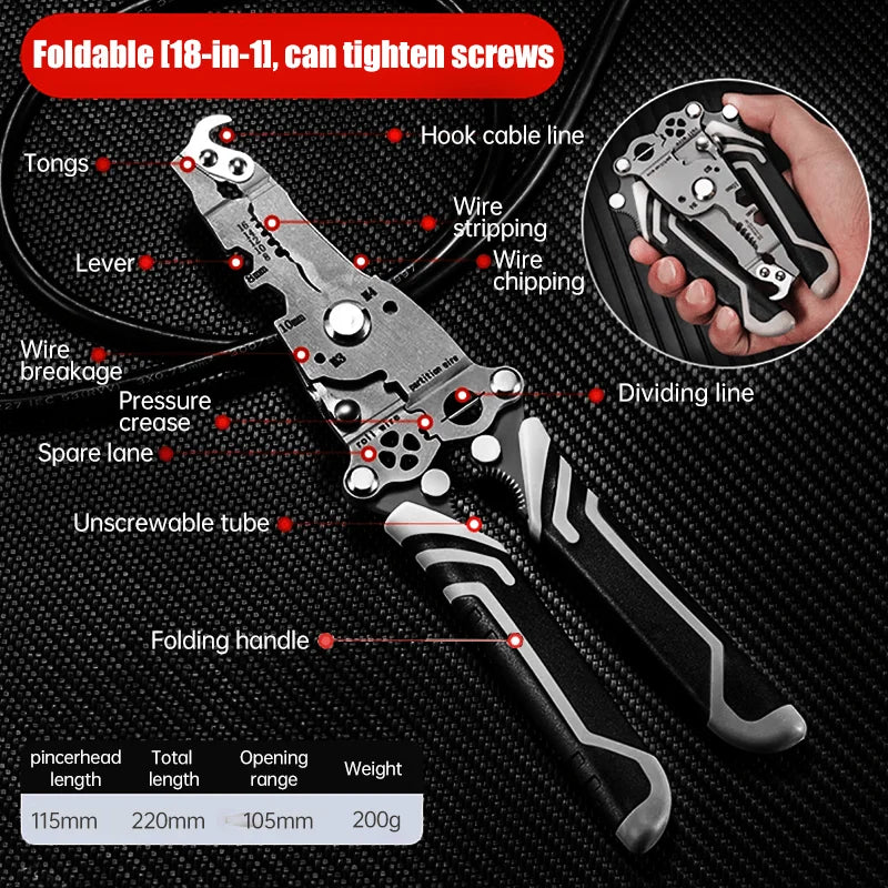 ⚡️2025 Year-End Promotion⚡️New Upgrade 18-in-1 Multifunctional Folding Pliers