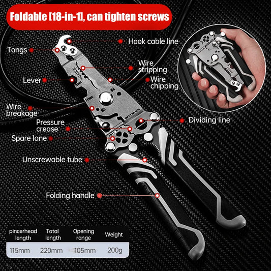 ⚡️2025 Year-End Promotion⚡️New Upgrade 18-in-1 Multifunctional Folding Pliers